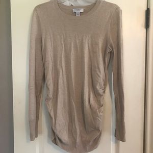 Tan maternity sweater